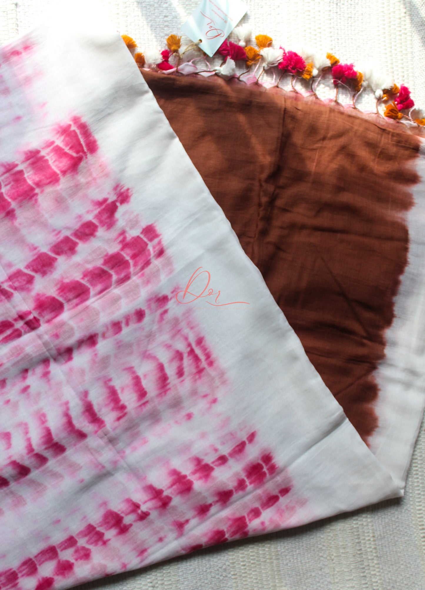 Pink and Brown Shibori Vibori
